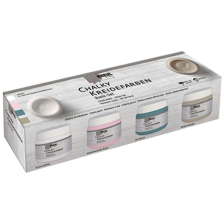 Kreul Basic set Chalk Paint Set, 4 x 150 ml