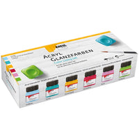 KREUL Gloss Acrylic Paint Set, 6 x 20 ml + Brush — image 2