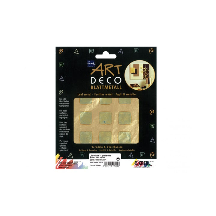 KREUL Gold Decorative Foil Squares 140 x 140 mm Set of 6