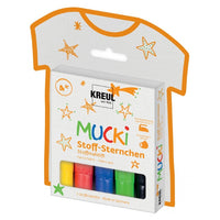 KREUL MUCKI Fabric Markers, Stars, Set of 5