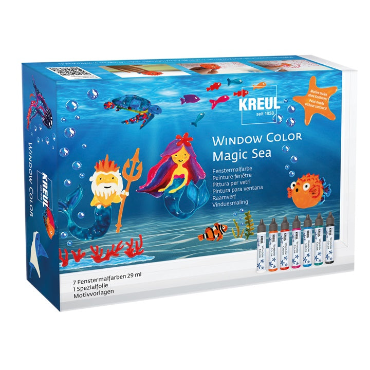KREUL Magic Sea glasverfset, 7 kleuren (29 ml)