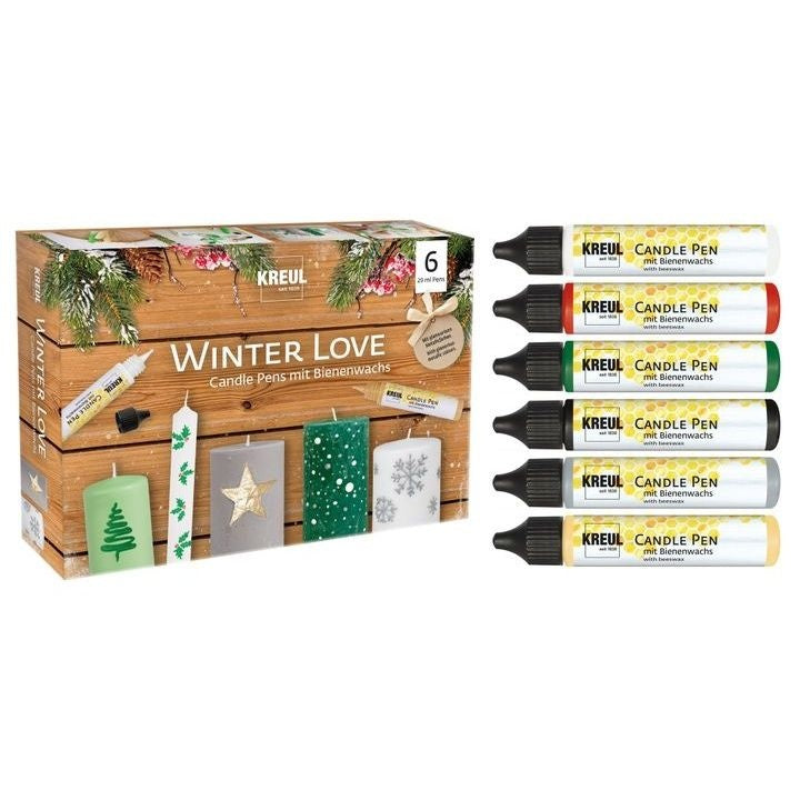 Kreul kaarsenstiften Winter Love 6 × 25 ml