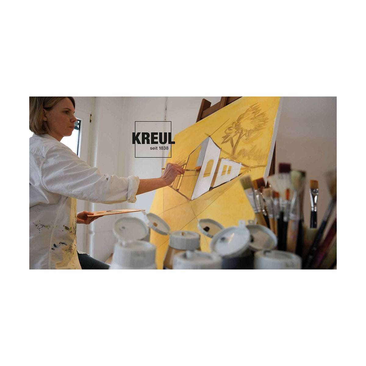 KREUL Triton Base & Neutral Colors Acrylic Paint Set, 6 x 750 ml — image 1