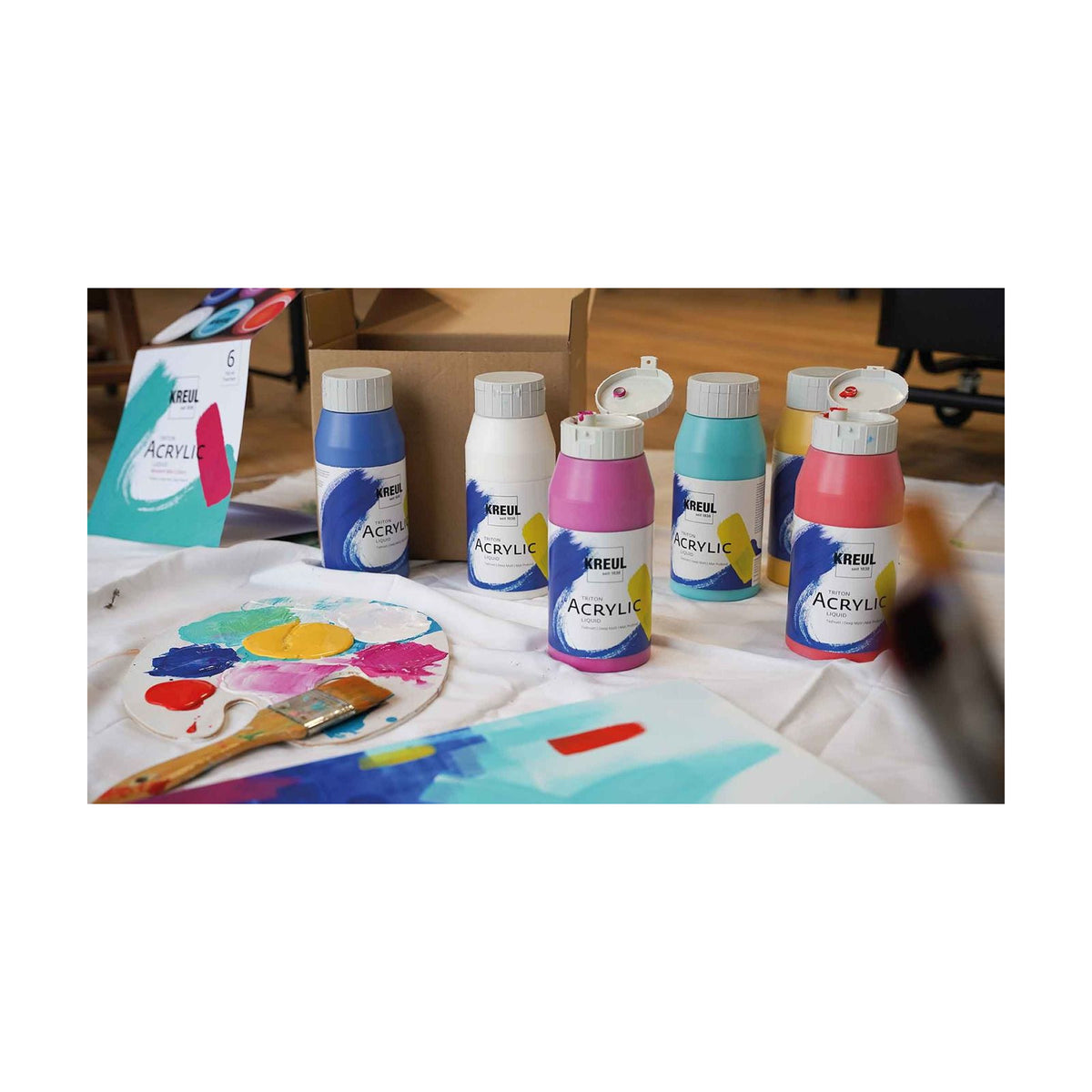 KREUL Triton Modern Mix Colors Acrylic Paint Set, 6 x 750 ml — image 3
