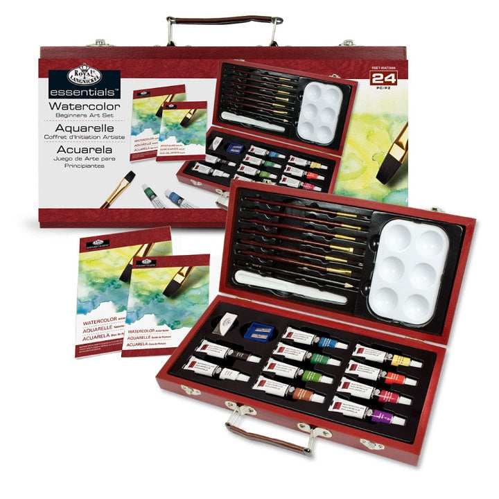 Royal & Langnickel aquarelverfset voor beginners in houten kist