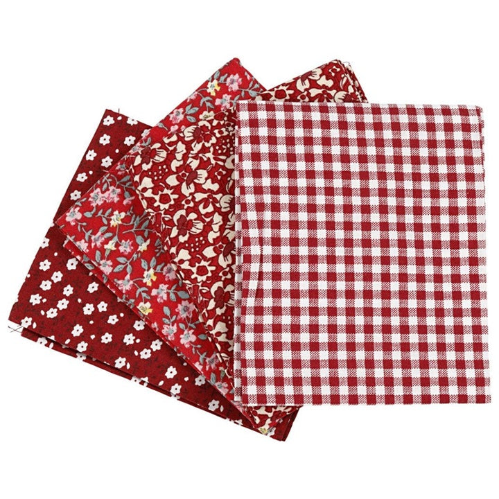 Creativ Company patchworkstof rood, 4 stuks 45 × 55 cm