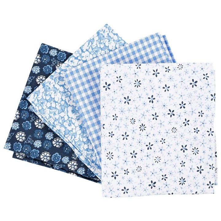Creativ Company patchworkstof blauw, 4 stuks 45 × 55 cm