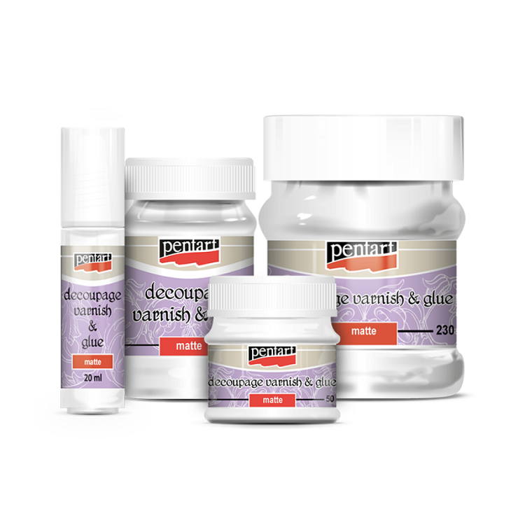 Pentart decoupagelijm en vernis mat 20–230 ml
