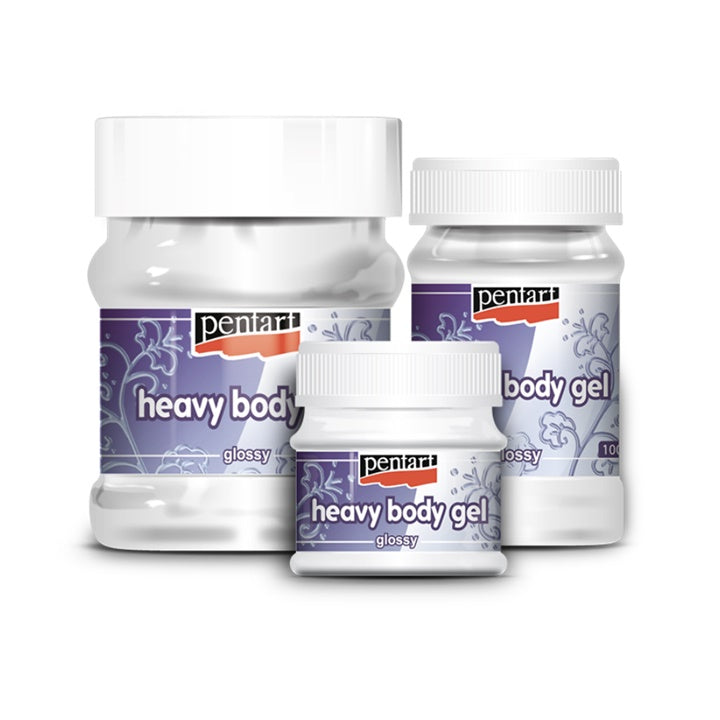 Pentart Heavy Body structuurgel glanzend transparant 50–230 ml