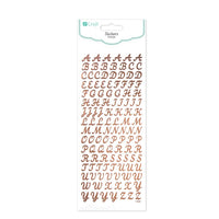 DP Craft glanzende letterstickers goud, hoofdletters, 118 stuks