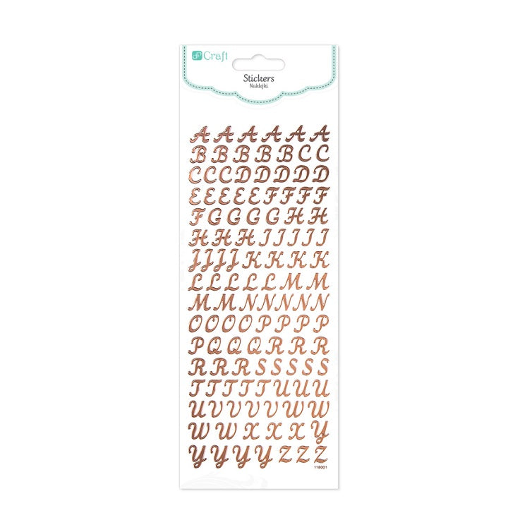 DP Craft glanzende letterstickers goud, hoofdletters, 118 stuks