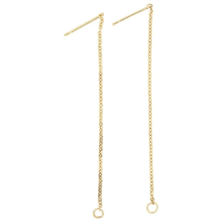 Long Stud Earrings with Loop, 1 Pair | various colors — image 1