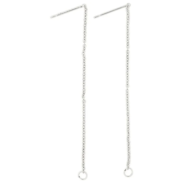 Long Stud Earrings with Loop, 1 Pair | various colors — image 2