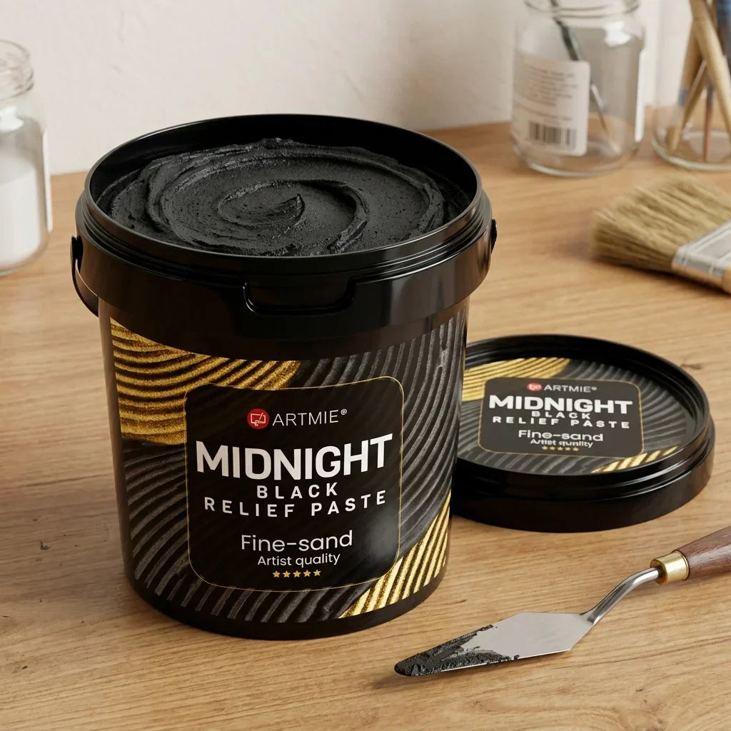 ARTMiE Midnight 3D-structuurpasta zwart, 450 g of 1.000 g – afbeelding 5