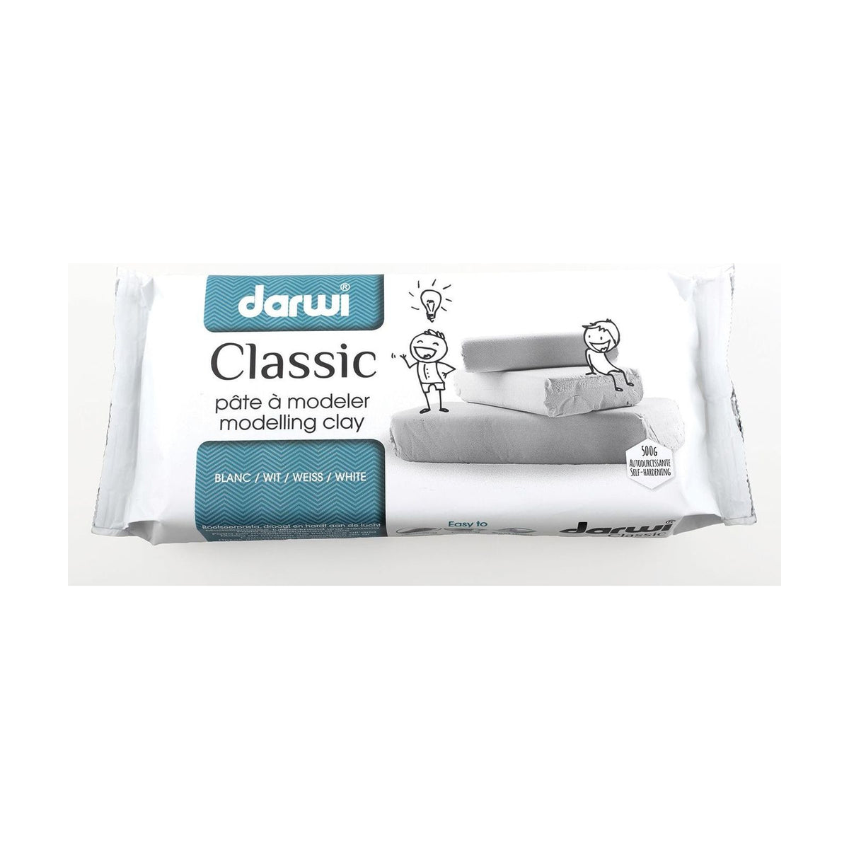 Luchtdrogende klei DARWI 500 g, wit