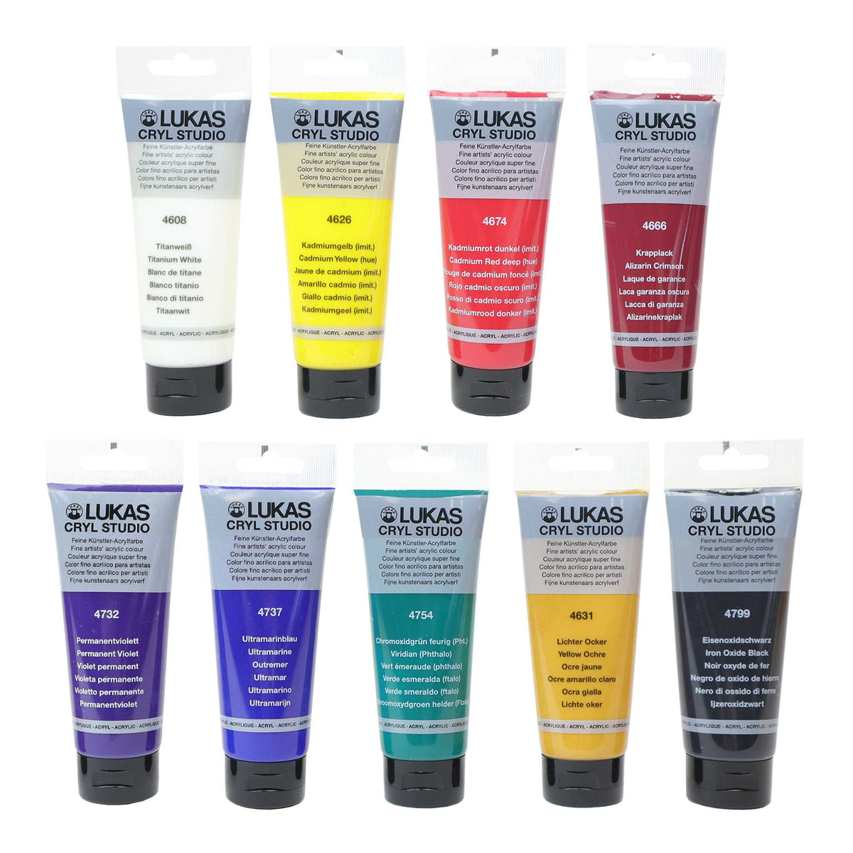 LUKAS Cryl Studio Acrylic Paint Set 9 x 100 ml