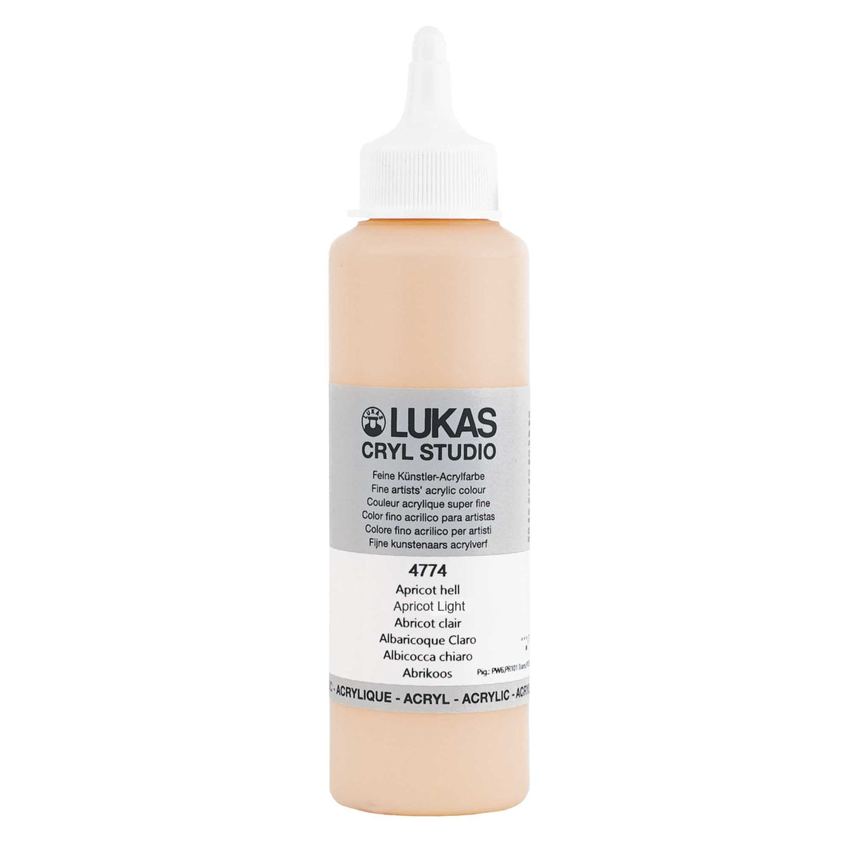 LUKAS Cryl Studio acrylverf 250 ml – Abrikoos licht