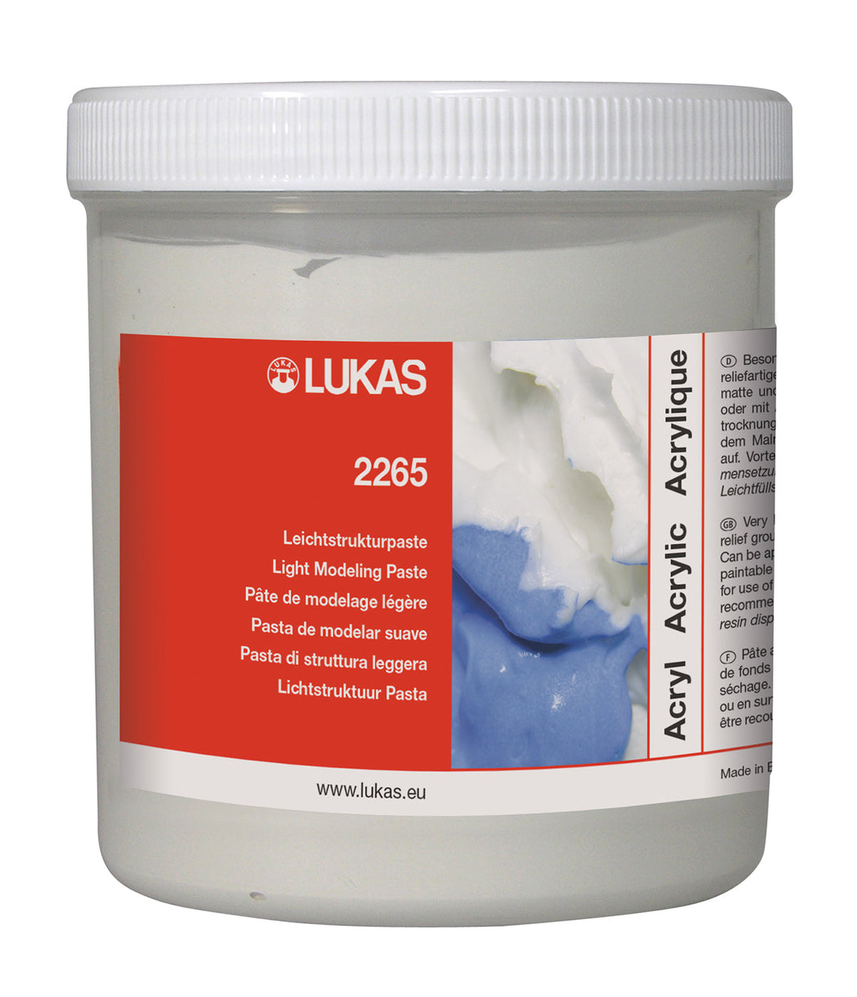 LUKAS lichte structuurpasta 125 ml en 500 ml