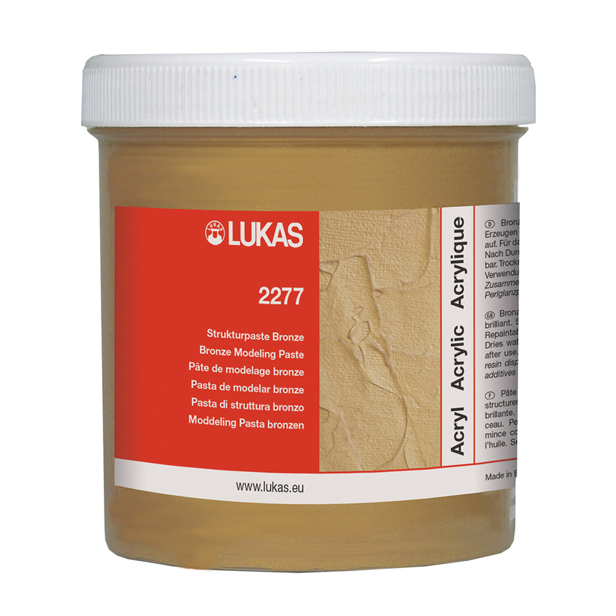 LUKAS metallic structuurpasta 250 ml – Brons