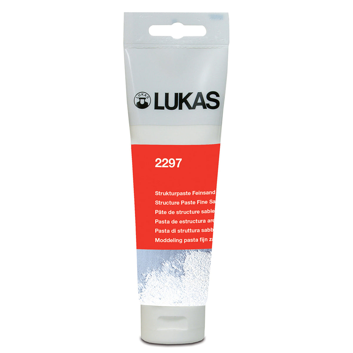 LUKAS structuurpasta fijn zand, wit 125 ml en 250 ml