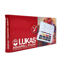 LUKAS Studio aquarelverfset, 24 halve napjes in doos