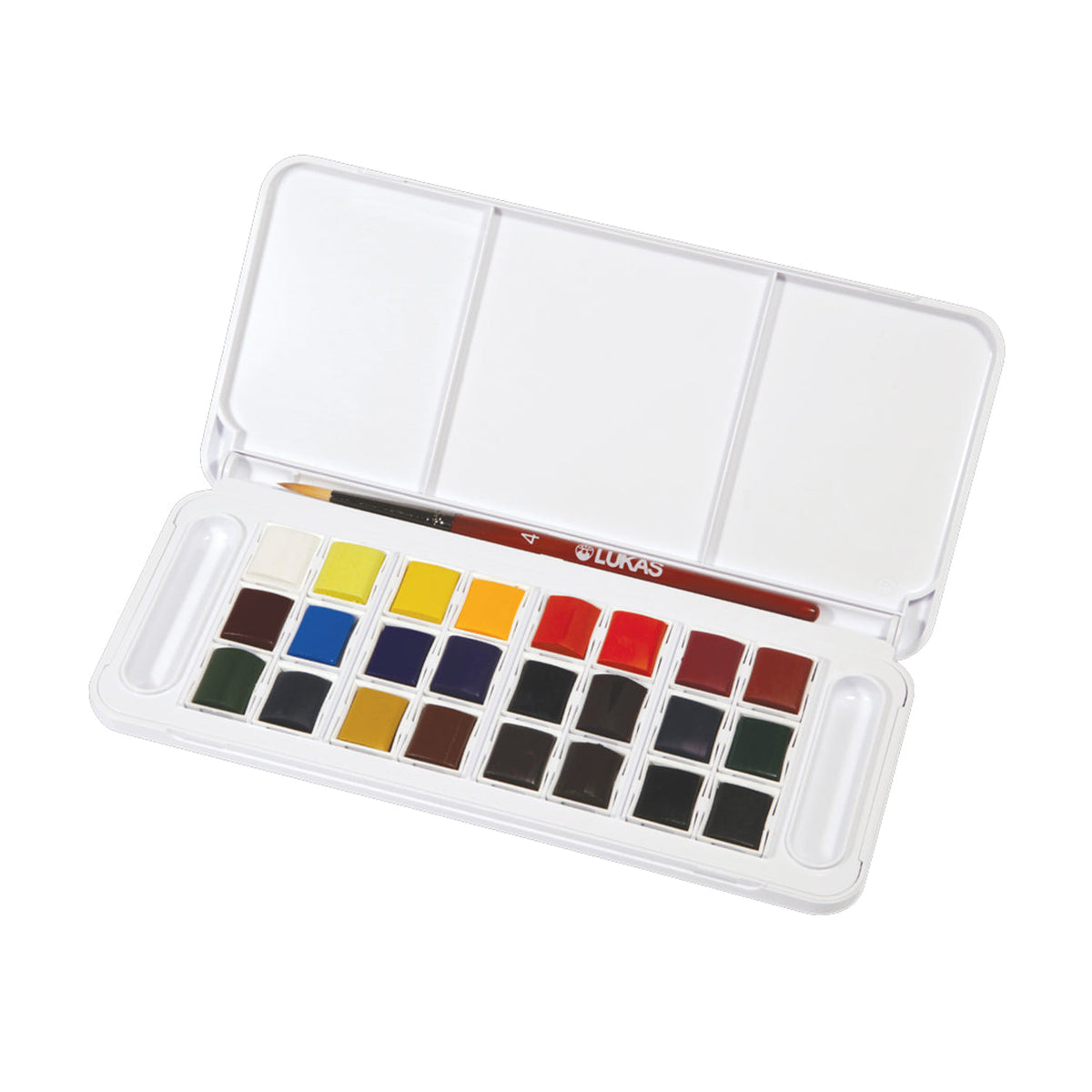 LUKAS Studio aquarelverfset, 24 halve napjes in doos