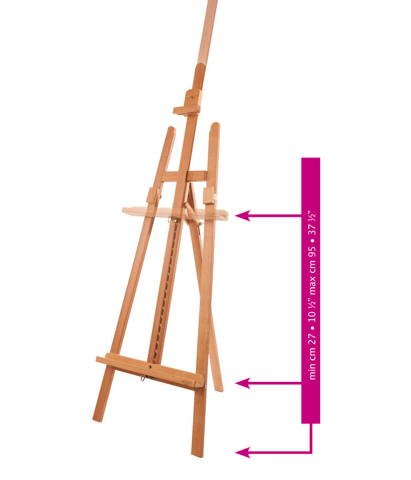 MABEF Basic Lyre Studio Easel Type A Beechwood