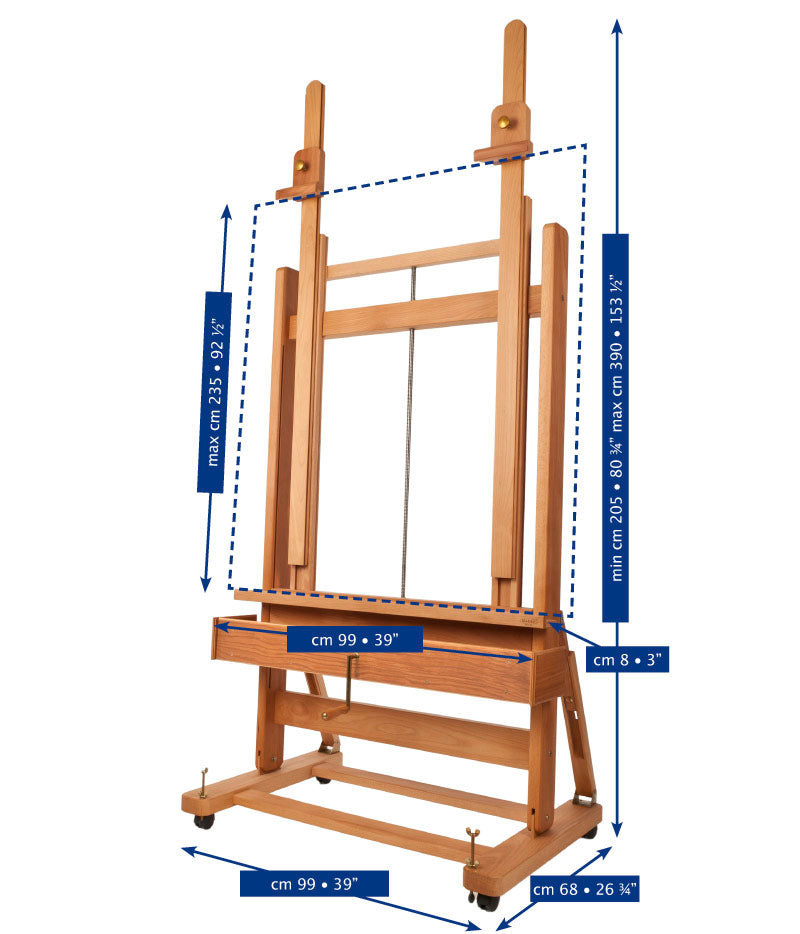 Mabef dubbele atelierezel type H met slinger, 40 kg