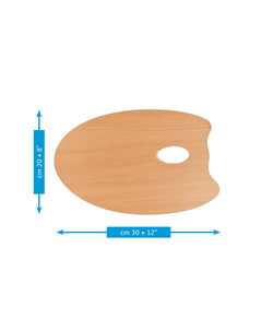 Mabef houten schilderspalet ovaal 20 × 30 cm