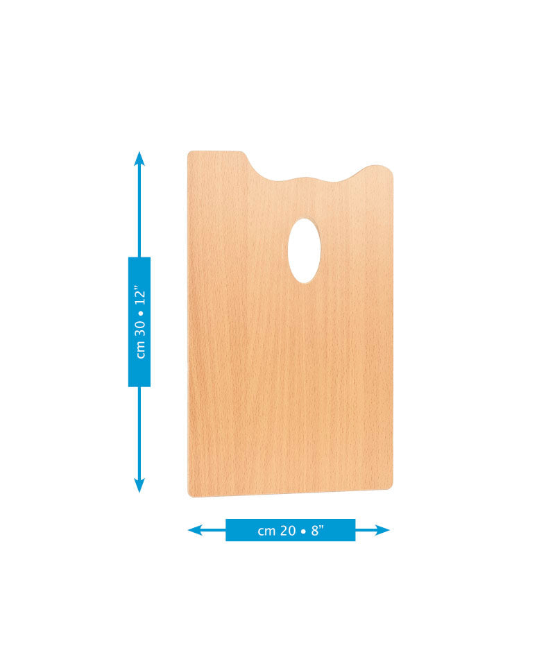 Mabef houten schilderspalet rechthoekig 20 × 30 cm