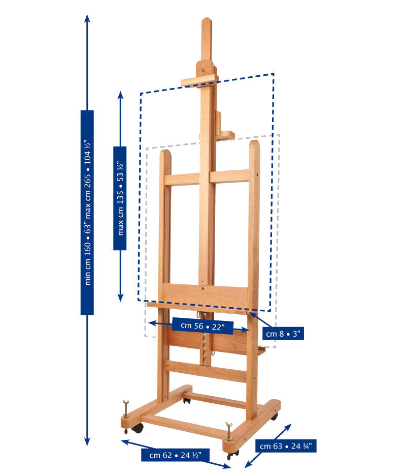 MABEF Studio grote dubbelzijdige atelierezel, geolied beukenhout