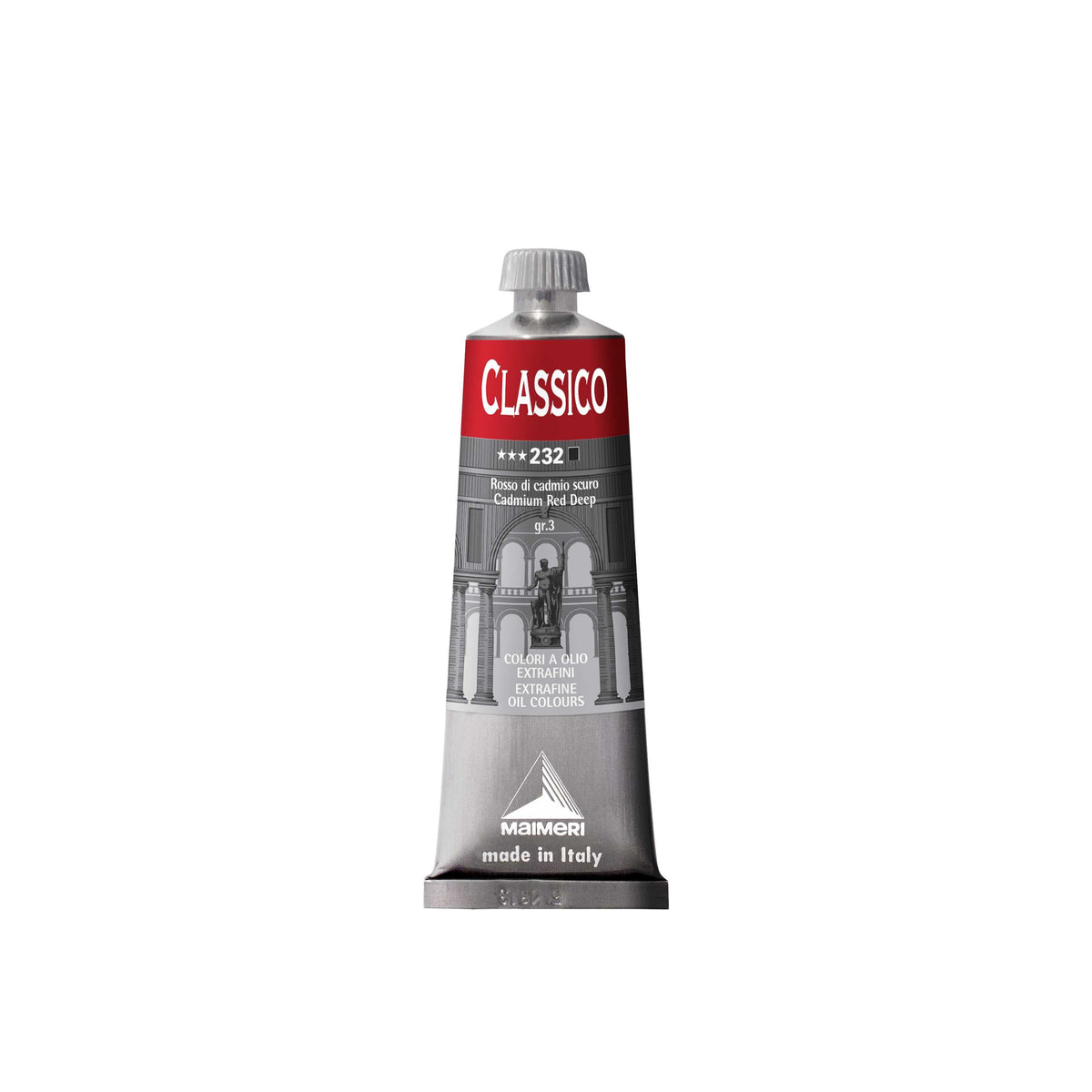 Maimeri Classico olieverf, tube 60 ml – Cadmiumrood donker