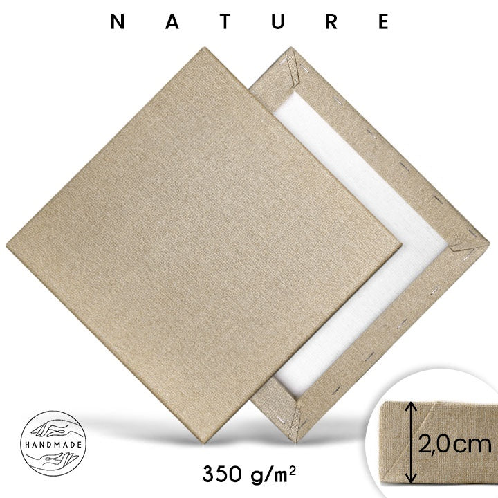 Schildersdoek op spieraam ARTMiE NATURE, bruin katoen 350 g/m²