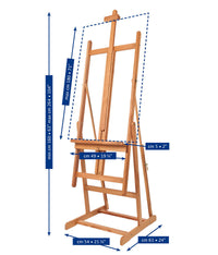 MABEF atelierezel ombouwbaar tot tafel, doeken tot 180 cm – afbeelding 2
