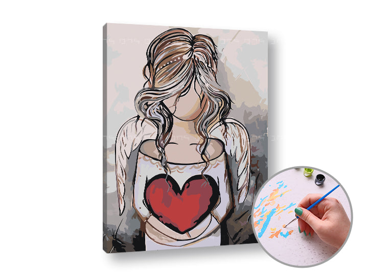 Schilderen op nummer ARTMiE Engel 50 × 40 cm – afbeelding 2