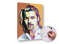 Schilderen op nummer Brad Pitt – 60 × 40 cm