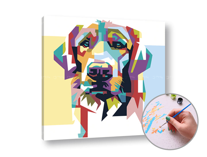 Schilderen op nummer Hond Lovely – 50 × 50 cm