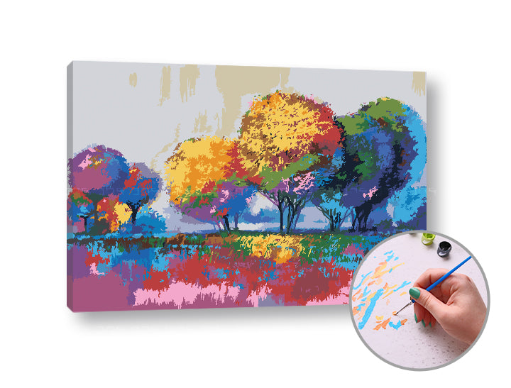 Schilderen op nummer ARTMiE Kleurrijke natuur 60 × 40 cm – afbeelding 3