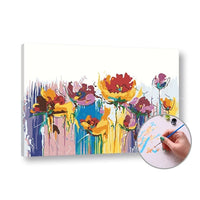 Schilderen op nummer ARTMiE Kleurrijke bloemen 60 × 40 cm