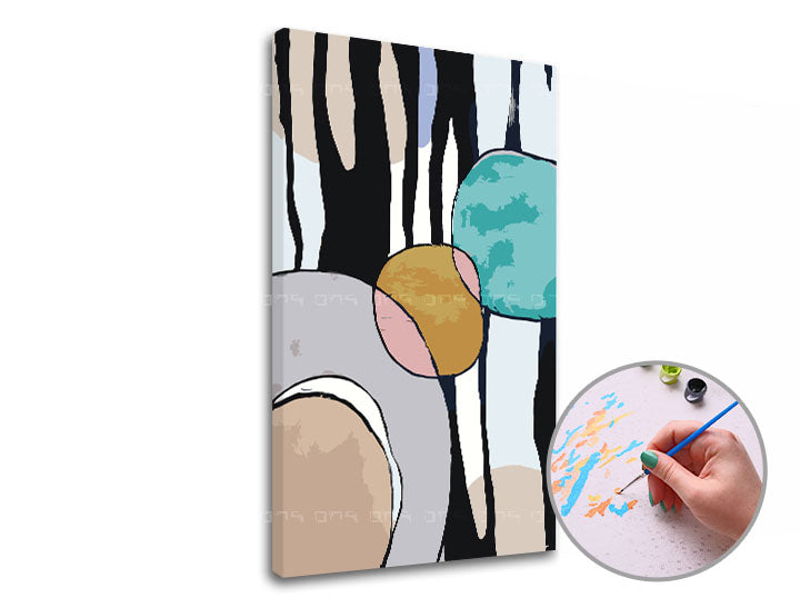 Schilderen op nummer Kleurrijk abstract – 40 × 60 cm