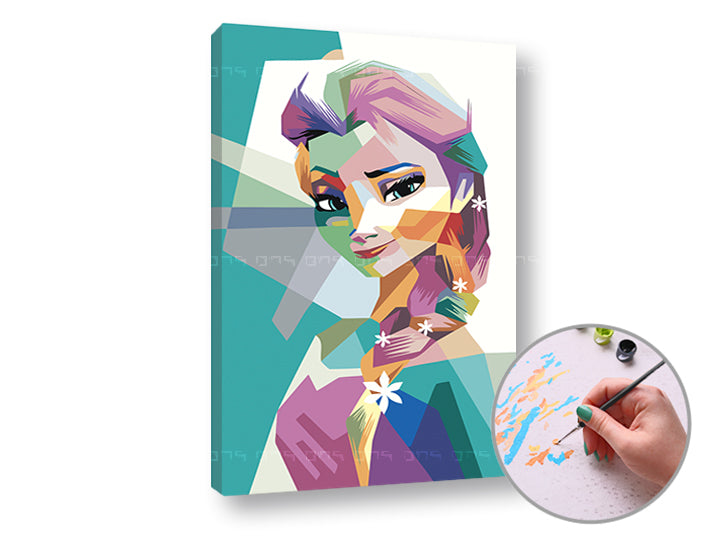 Schilderen op nummer ARTMiE Frozen Elsa 40 × 60 cm – afbeelding 3