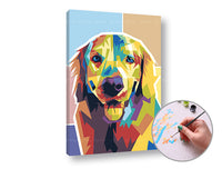 Schilderen op nummer Golden retriever – niveau laag, 40 × 60 cm