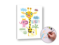 Schilderen op nummer Hello Baby – niveau laag, 40 × 50 cm