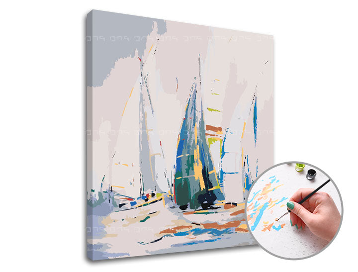 Schilderen op nummer Hope Story – niveau laag, 50 × 50 cm – afbeelding 3