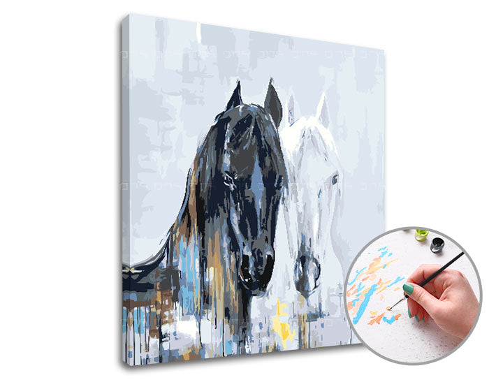 Schilderen op nummer ARTMiE Horse Majesty 50 × 50 cm – afbeelding 2