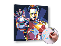 Schilderen op nummer Iron Man – niveau laag, 50 × 50 cm