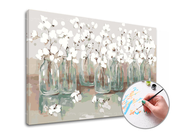 Schilderen op nummer ARTMiE Bloemen in glas 40 × 60 cm – afbeelding 2