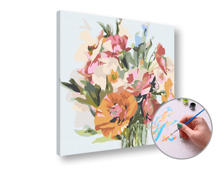 ARTMiE schilderen op nummer Liefdesboeket – 50 × 50 cm – afbeelding 2