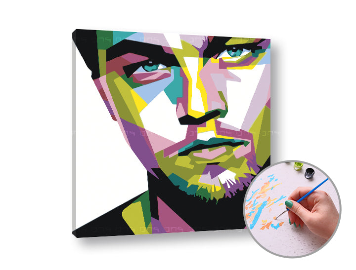 ARTMiE schilderen op nummer Leonardo DiCaprio – 50 × 50 cm – afbeelding 3