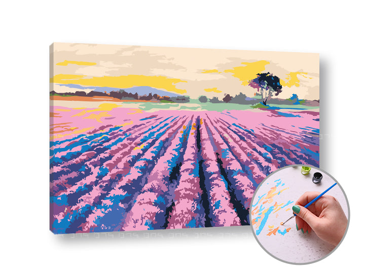 ARTMiE schilderen op nummer Lavendelveld – 60 × 40 cm